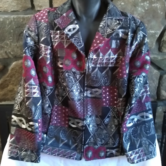 Dress Barn Jackets Coats Purplesilver Jacket Plus Size 2x